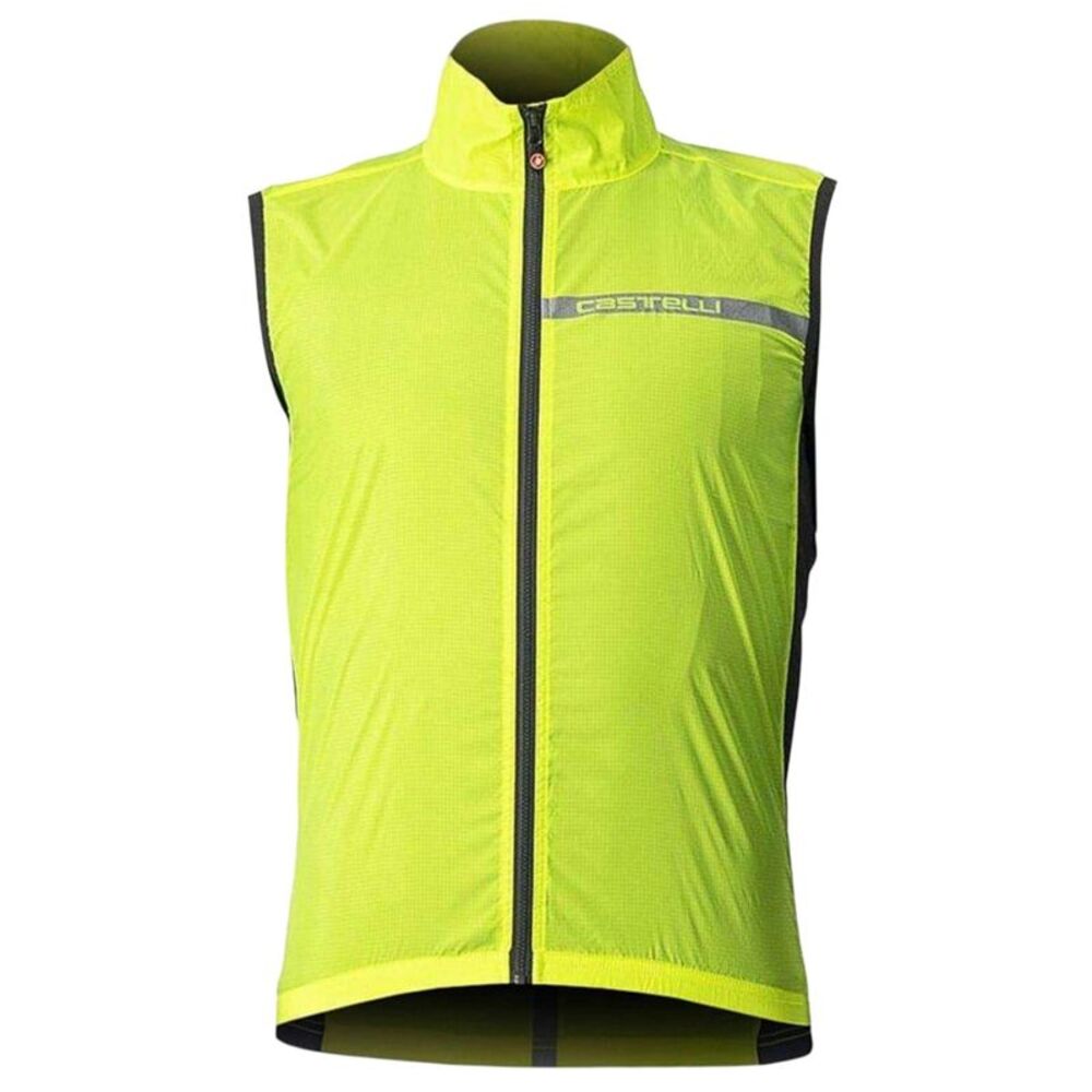 Castelli Mens Squadra Reflective Cycling Vest / Fluorescent Yellow